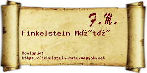 Finkelstein Máté névjegykártya