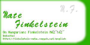 mate finkelstein business card